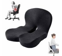 Reenly Back and Seat Cushion,Seat Cushion with Lumbar Support,Memory Foam L-Shaped Integrated Seats Cushions,Ergonomic Comfortable Non-Slip Lumbar Support,Suitable for Car and Office (A)