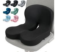 Reenly Back and Seat Cushion, Welnax Lumbocare Pro Cushion, Reenly Seat Cushions, Soothe+ Cushions, Antideslizante Seat Skin with Back Support with Ergonomic, to Driving, Working and Scenes (Negro)
