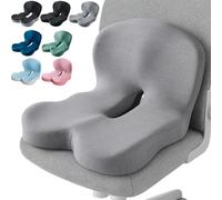 Reenly Back and Seat Cushion, Welnax Lumbocare Pro Cushion, Reenly Seat Cushions, Soothe+ Cushions, Antideslizante Seat Skin with Back Support with Ergonomic, to Driving, Working and Scenes (Grey)