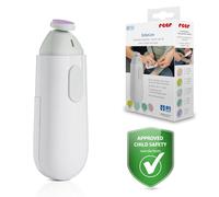 reer BabyCare - Lima de uñas eléctrica para bebé, 5 cabezales, 2 niveles | Kit de cuidado de uñas con motor silencioso para bebés y niños pequeños, suave para las uñas sensibles