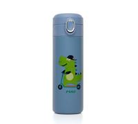 Reer Botella de agua para niños y niños, a prueba de fugas, con pajita oculta, transición de botella a taza, accesorio perfecto para niños, color azul