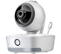 Reer IP BabyCam Move 80310 Cámara IP para vigilabebés, mando a distancia, visión panorámica de 330 °, almacenamiento de datos en Alemania, color blanco