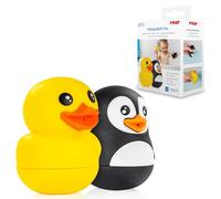 reer MyHappyBath Toys animales para bañera patito y pingüino | Juguetes de baño para bebés y niños a partir de 6 meses | Divertidos juguetes para la bañera