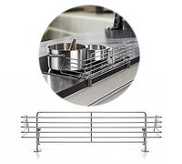 Reer Rejilla de protección de cocina Classic para sujeción de acero inoxidable, extra segura, apta para el 99% de todas las cocinas, color plateado