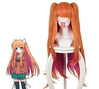 Reescribe Ohtori Chihaya 100cm de largo recto naranja púrpura mezcla de pelo sintético Cosplay peluca + gorro de peluca