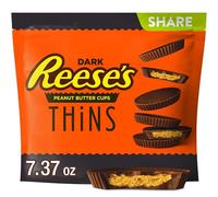 Reese's Peanut Butter Cups Thins Dark, bombones de chocolate oscuro con mantequilla de cacahuete de 208g