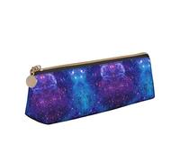 ReesEt Estuche para lápices con diseño de Cielo Maravilloso, Estuche Triangular para bolígrafos, Estuche de Cuero portátil con Cremallera, Estuche para cosméticos