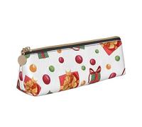 ReesEt Estuche para lápices de Regalo y Bola, Estuche para bolígrafos Triangulares, Estuche de Cuero portátil con Cremallera, Bolsa para cosméticos