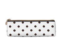 ReesEt Icono de Amor sobre Fondo Blanco Estuche para lápices Triángulo Estuche para lápices Estuche para lápices de Cuero portátil con Cremallera Estuche para cosméticos