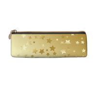 ReesEt Lots of Stars - Estuche para lápices sin Costuras, diseño Triangular, de Piel, portátil, con Cremallera, para cosméticos
