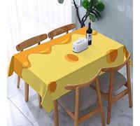 ReesEt Mantel Rectángulo con Patrón De Comida De Queso De Pasta Decoración De Mesa A Prueba De Polvo Cubierta De Mesa Resistente A Las Arrugas - 137 X 183 Cm