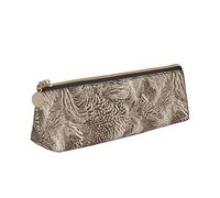 ReesEt Novedad Imágenes Patrón Estuche para lápices Triángulo Estuche para bolígrafos Estuche para lápices de Cuero portátil con Cremallera Estuche para cosméticos