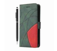 Reevermap Funda para Motorola G57 Power para Moto G57 con tapa tipo cartera, a prueba de golpes, de piel sintética, con imán geométrico, para Moto G67 Power con soporte para tarjetas y 1 lápiz táctil