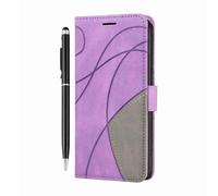 Reevermap Funda para Motorola G57 Power para Moto G57 con tapa tipo cartera, a prueba de golpes, de piel sintética, con imán geométrico, para Moto G67 Power con soporte para tarjetas y 1 lápiz táctil