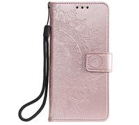 Reevermap Funda tipo cartera para Motorola G37/G47 de piel sintética, a prueba de golpes, tarjetero, mandala, soporte magnético, para Motorola Moto G47/G37 Power, oro rosa