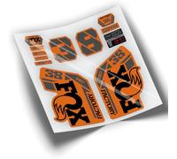 REF:VP330 Pegatinas compatibles con horquilla FOX 38 KASHIMA 2021-2023 MTB, stickers, adhesivos, vinilos para bicicletas de montaña. (ORANGE FORK)