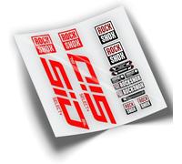 REF:VP355 Pegatinas compatibles con horquilla Rock-Shox SID SELECT+ SL 2021-2023 MTB, stickers, adhesivos, vinilos para bicicletas de montaña. (ROJO FLUOR)