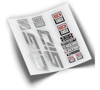 REF:VP355 Pegatinas compatibles con horquilla Rock-Shox SID SELECT+ SL 2021-2023 MTB, stickers, adhesivos, vinilos para bicicletas de montaña. (CROMADO PLATA)