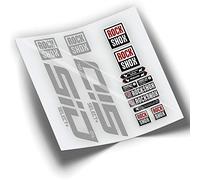 REF:VP355 Pegatinas compatibles con horquilla Rock-Shox SID SELECT+ SL 2021-2023 MTB, stickers, adhesivos, vinilos para bicicletas de montaña. (PLATEADO)