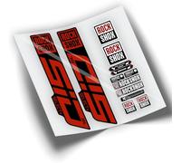 REF:VP356 Pegatinas compatibles con horquilla Rock-Shox SID SELECT+ SL 2021-2023 MTB, stickers, adhesivos, vinilos para bicicletas de montaña. (ROJO)