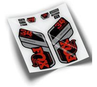 REF:VP414 Pegatinas compatibles con horquilla FOX 34 STEP CAST PERFORMANCE 2020,2021 BICOLOR MTB, stickers, adhesivos, vinilos para bicicletas de montaña. (ROJO)