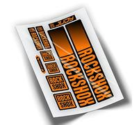 REF:VP443 Pegatinas compatibles con horquilla Rock-Shox JUDY 2021,2022,2023,2024 MTB, stickers, adhesivos, vinilos para bicicletas de montaña. (NARANJA)