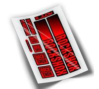 REF:VP443 Pegatinas compatibles con horquilla Rock-Shox JUDY 2021,2022,2023,2024 MTB, stickers, adhesivos, vinilos para bicicletas de montaña. (ROJO FLUOR)