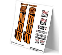 REF:VP447 Pegatinas compatibles con horquilla Rock-Shox ZEB SELECT 2021,2025 MTB, stickers, adhesivos, vinilos para bicicletas de montaña. (NARANJA)