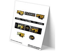 REF:VP472 Pegatinas compatibles con amortiguador FOX FLOAT DPS ELITE 2021-22MTB, stickers, adhesivos, vinilos para bicicletas de montaña. (CHROME-GOLD)