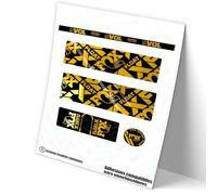 REF:VP484 Pegatinas compatibles con amortiguador FOX FLOAT X PERFORMANCE 2021-22 MTB, stickers, adhesivos, vinilos para bicicletas de montaña. (CHROME-GOLD)