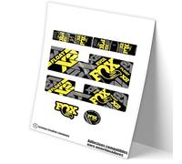 REF:VP487 Pegatinas compatibles con amortiguador FOX FLOAT X2 FACTORY Y PERFORMANCE -FACTORY 2021-22 MTB, stickers, adhesivos, vinilos para bicicletas de montaña. (YELLOW)