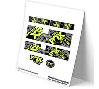 REF:VP487 Pegatinas compatibles con amortiguador FOX FLOAT X2 FACTORY Y PERFORMANCE -FACTORY 2021-22 MTB, stickers, adhesivos, vinilos para bicicletas de montaña. (FLUOR-YELLOW)