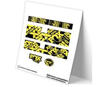 REF:VP488 Pegatinas compatibles con amortiguador FOX FLOAT X2 FACTORY Y PERFORMANCE MTB, stickers, adhesivos, vinilos para bicicletas de montaña. (YELLOW)