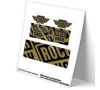 REF:VP613 Pegatinas compatibles con amortiguador ROCKSHOX SUPER DELUXE SELECT COIL 2023-24 MTB, stickers, adhesivos, vinilos para bicicletas de montaña. (GOLD)