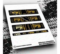 REF:VP636 PEGATINAS COMPATIBLES CON AMORTIGUADOR FOX - FLOAT SL, DPS FACTORY PERFORMANCE ORBEA I-LINE 2025 MTB, stickers, adhesivos, vinilos para bicicletas de montaña. (CROMADO ORO)