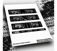 REF:VP636 PEGATINAS COMPATIBLES CON AMORTIGUADOR FOX - FLOAT SL, DPS FACTORY PERFORMANCE ORBEA I-LINE 2025 MTB, stickers, adhesivos, vinilos para bicicletas de montaña. (CROMADO PLATA)