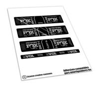 REF:VP636 PEGATINAS COMPATIBLES CON AMORTIGUADOR FOX - FLOAT SL, DPS FACTORY PERFORMANCE ORBEA I-LINE 2025 MTB, stickers, adhesivos, vinilos para bicicletas de montaña. (PLATEADO)