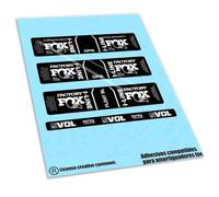 REF:VP636 PEGATINAS COMPATIBLES CON AMORTIGUADOR FOX - FLOAT SL, DPS FACTORY PERFORMANCE ORBEA I-LINE 2025 MTB, stickers, adhesivos, vinilos para bicicletas de montaña. (BLANCO)