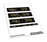 REF:VP636 PEGATINAS COMPATIBLES CON AMORTIGUADOR FOX - FLOAT SL, DPS FACTORY PERFORMANCE ORBEA I-LINE 2025 MTB, stickers, adhesivos, vinilos para bicicletas de montaña. (DORADO)