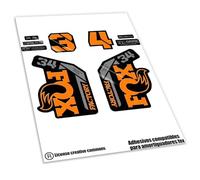 REF:VP638 Pegatinas compatibles con horquilla FOX- 34 KASHIMA 2025 MTB, stickers, adhesivos, vinilos para bicicletas de montaña. (NARANJA)