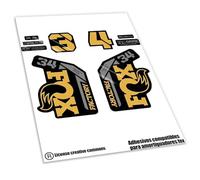 REF:VP638 Pegatinas compatibles con horquilla FOX- 34 KASHIMA 2025 MTB, stickers, adhesivos, vinilos para bicicletas de montaña. (DORADO KASHIMA)