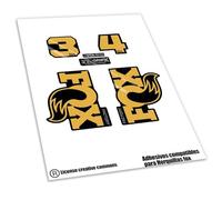 REF:VP645 Pegatinas compatibles con horquilla FOX-34 SL KASHIMA 2026 MTB, stickers, adhesivos, vinilos para bicicletas de montaña. (DORADO KASHIMA)