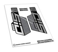 REF:VP654 Pegatinas compatibles con horquilla ROCK-SHOX SID Ultimate Flight Attendant 2024,2025 BICOLOR MTB, stickers, adhesivos, vinilos para bicicletas de montaña (CROMADO PLATA)