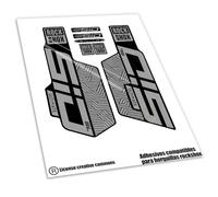 REF:VP656 Pegatinas compatibles con horquilla ROCK-SHOX SID Ultimate SL Flight Attendant 2024,2025 MTB, stickers, adhesivos, vinilos para bicicletas de montaña (PLATEADO)