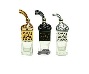 RefA32 Mits Pajero Shogun Series 1 Efecto peltre 3D Diseño de coche en un difusor de botella de plata Ambientador perfecto para un cobertizo de coche u oficina en casa, etc
