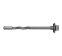 REFABO 61642/3 5.5X 85 RP-K12-P Plus - Tornillo de perforación para sandwich (arandela de sellado de 19 mm, bimetal A2, acero inoxidable)