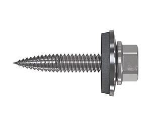 Refabo Tornillos autorroscantes RP-T2 Plus de chapa fina, 6,0 x 38 mm, con cabeza hexagonal y junta E16, bimetal A2, acero galvanizado, 100 unidades