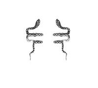 Reffeer Solid 925 Sterling Silver Snake Cuff Earrings No Piercing Wraps for Women Earrings Snake Clip On Earrings Crawler
