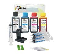 refill24 Kit de Recarga Compatible compatibile con Cartuchos de Tinta HP 337, 343 Negro y Color, Incluye Clip y Accesorios Compatible con HP DeskJet, OfficeJet, PhotoSmart, PSC + 400 ML Tinta