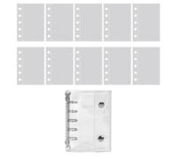 Refillable Filler Notebook - Clear PVC Leaf Binder | 5 Hole Paper Organizer for Study Desk, Art Craft Collection, Handmade Decor, Vacation Diaries, Party Keepsake, Travel Accessories, Stationery